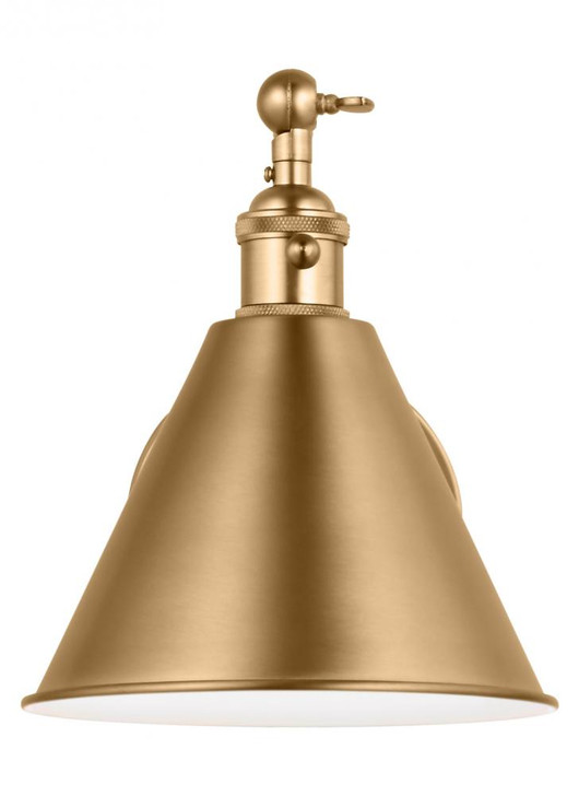 Visual Comfort Studio One Light Wall Sconce in Satin Brass