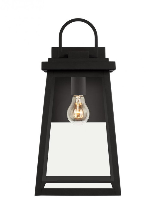Founders Outdoor Wall Lantern, 1-Light, LED, Black, Clear Shade, 18"H (8748401EN7-12 70701Z7)