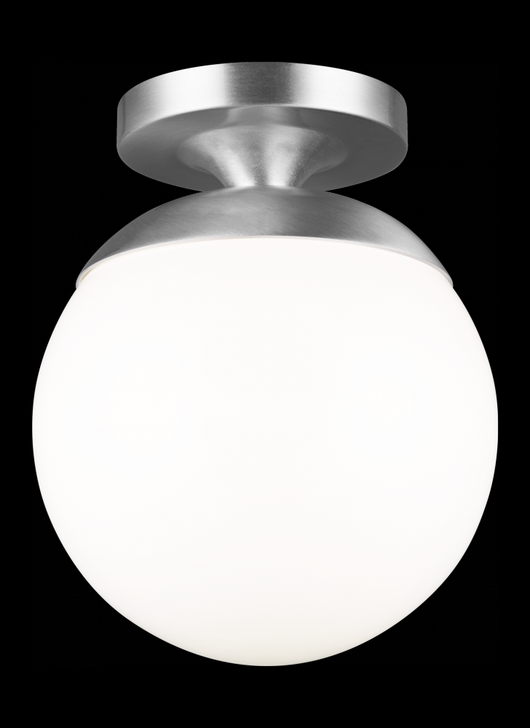 Leo - Hanging Globe Semi Flush Mount, 1-Light, LED, Satin Aluminum, 8"Dia (7518EN3-04 70703XV)