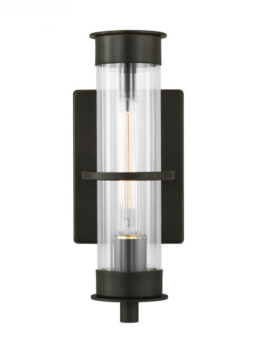 Alcona Outdoor Wall Lantern, 1-Light, LED, Antique Bronze, Clear Shade, 12.5"H (8526701EN7-71 70708T2)