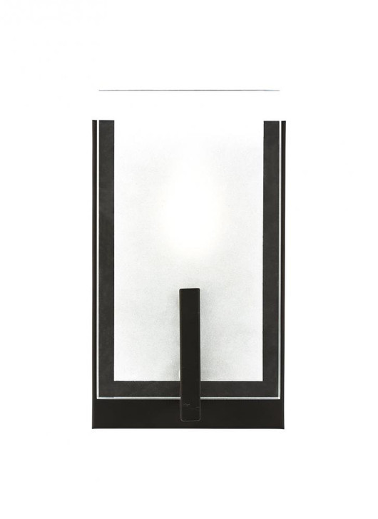 Syll Wall / Bath Sconce, 1-Light, LED, Midnight Black, Clear Shade, 8.5"H (4130801EN-112 70705XZ)