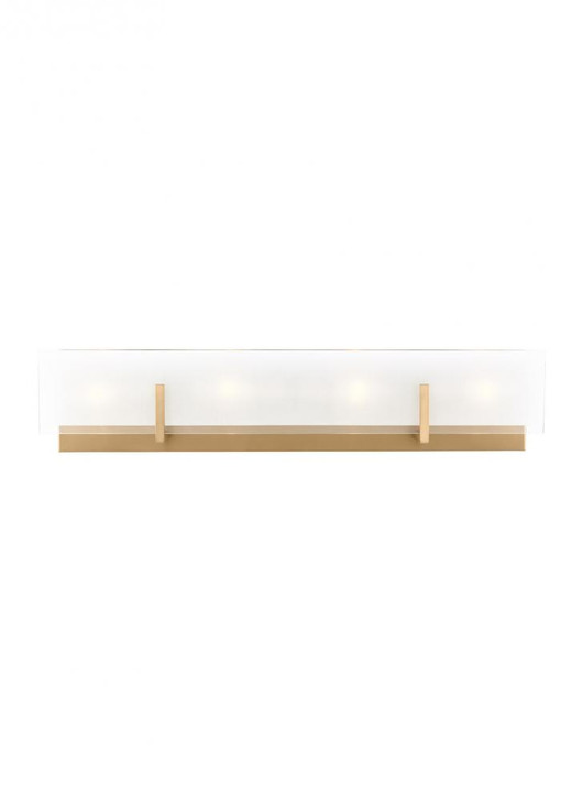 Syll Wall / Bath Sconce, 4-Light, LED, Satin Brass, Clear Shade, 26"W (4430804EN-848 70706U8)