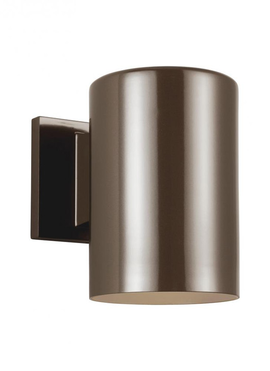 Outdoor Cylinders Outdoor Wall Lantern, 1-Light, LED, Bronze, 7.25"H (8313897S-10 70709UW)