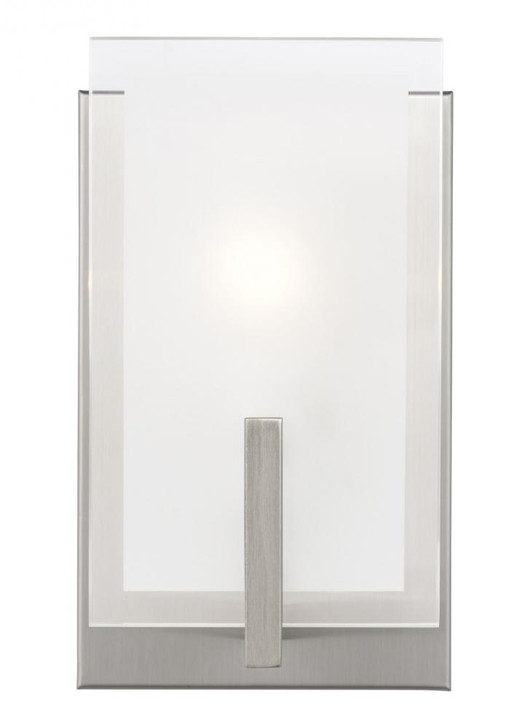 Syll Wall / Bath Sconce, 1-Light, Brushed Nickel, Clear Shade, 8.5"H (4130801-962 70732P5)