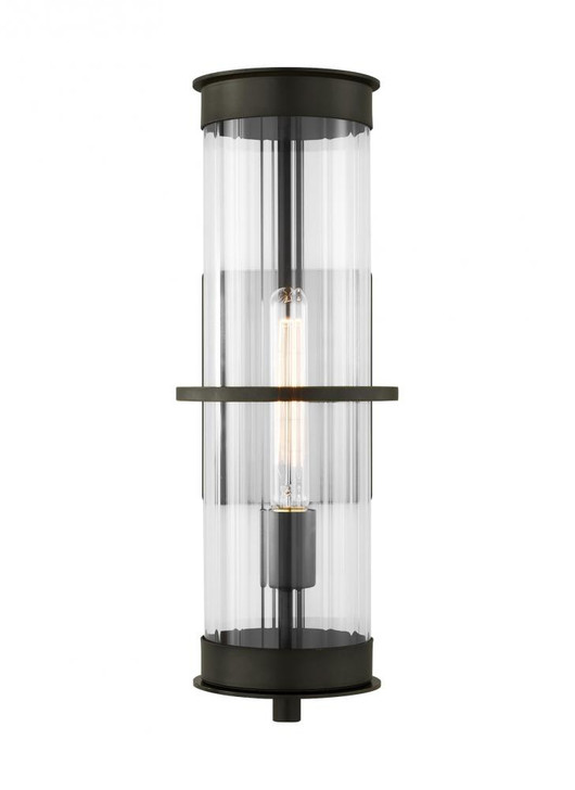 Alcona Outdoor Wall Lantern, 1-Light, Antique Bronze, Clear Shade, 18"H (8726701-71 706X66H)