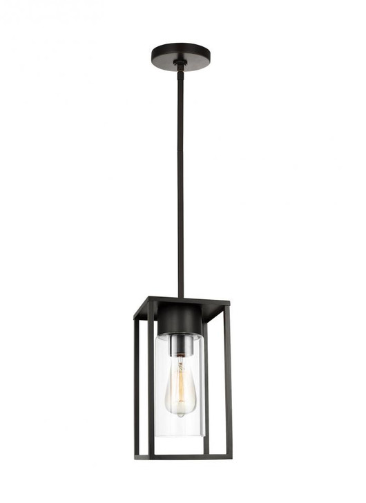 Vado Outdoor Hanging Lantern, 1-Light, LED, Antique Bronze, Clear Shade, 12.13"H (6231101EN7-71 70706VH)