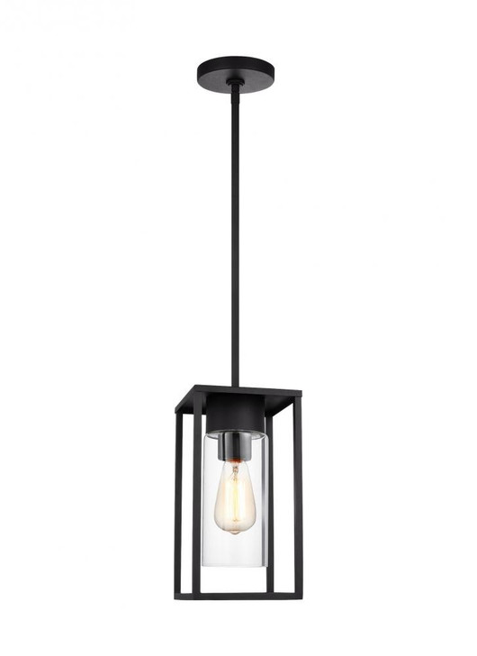 Vado Outdoor Hanging Lantern, 1-Light, LED, Black, Clear Shade, 12.13"H (6231101EN7-12 70706VG)