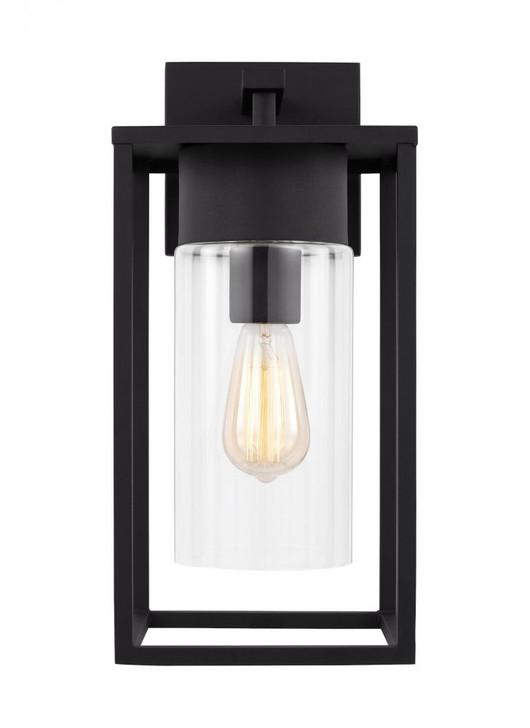 Vado Outdoor Lantern, 1-Light, Black, Clear Shade, 17.13"H (8731101-12 70706W1)