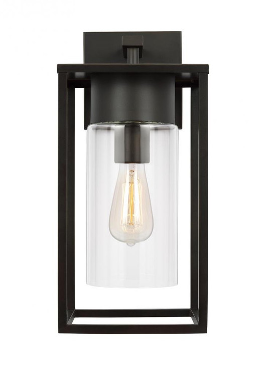 Vado Outdoor Wall Lantern, 1-Light, LED, Antique Bronze, Clear Shade, 17.13"H (8731101EN7-71 70706W4)