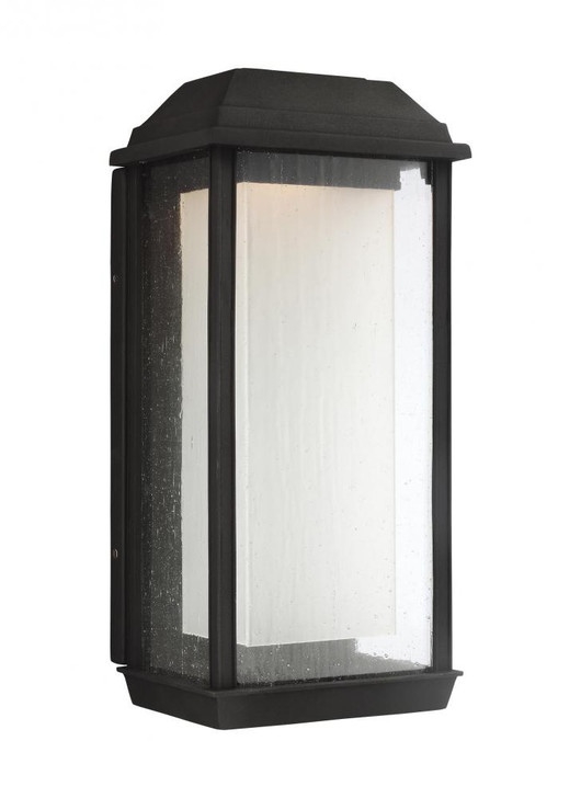 McHenry Lantern, 1-Light, LED, Textured Black, Etched White Shade, 8"H (OL12802TXB-L1 706X575)