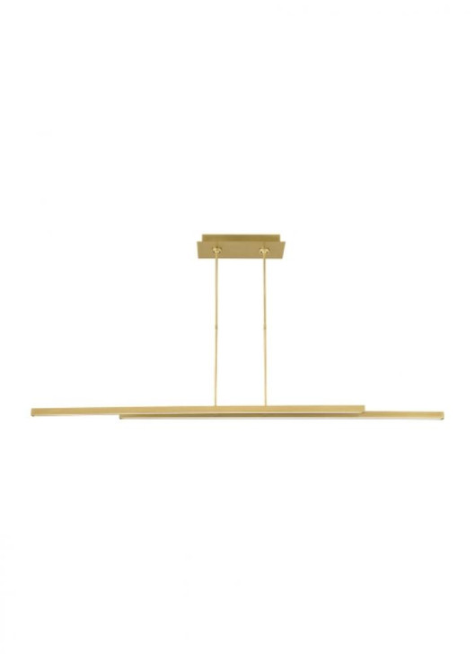 Stagger Linear Suspension, 2-Light, LED, Natural Brass, 60"L (700LSSTG260NB-LED927 70PGEJ9)