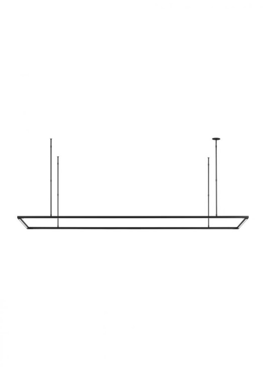 Stagger Halo Linear Suspension, 1-Light, LED, Nightshade Black, 84"L (700LSSTG84B-LED927 70PGEJM)