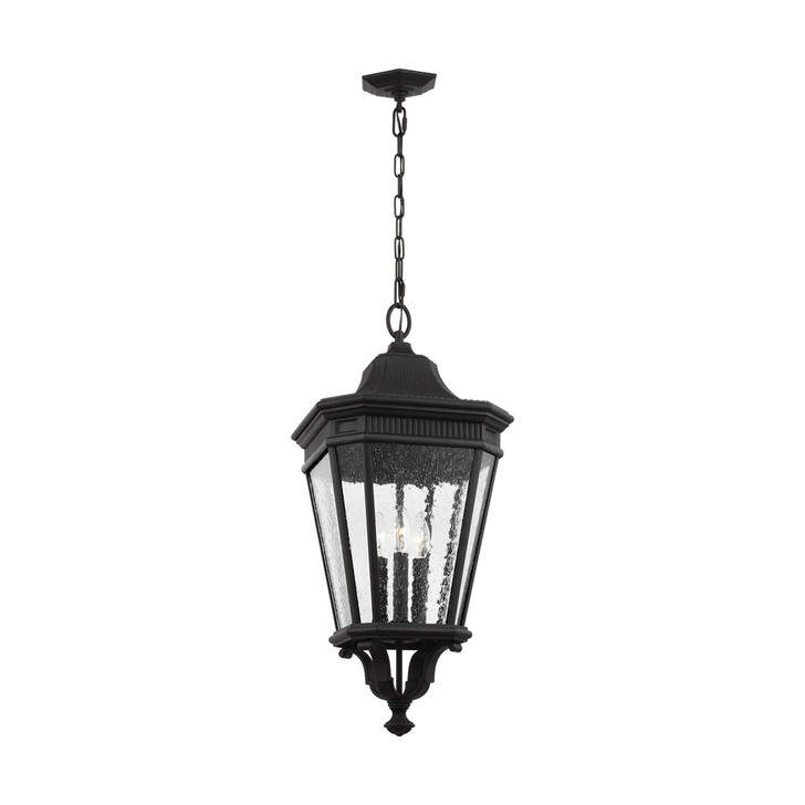 3 - Light Hanging Lantern, Generation Lighting - Feiss OL5432BK AEX5J