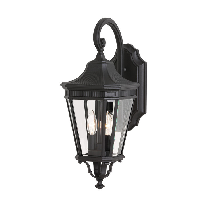 2 - Light Wall Lantern, Generation Lighting - Feiss OL5401BK AC4CY