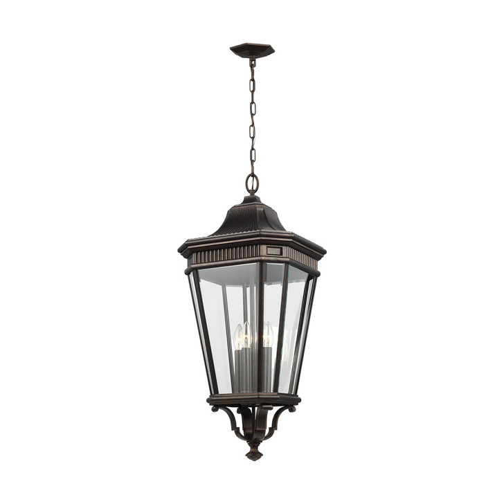 4 - Light Hanging Lantern, Generation Lighting - Feiss OL5414GBZ AC4DL