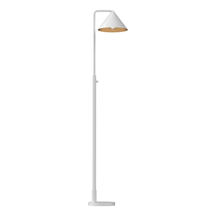 Remy Floor Lamp, 1-Light, White, 58.63"H (FL485058WH 706WQAK)
