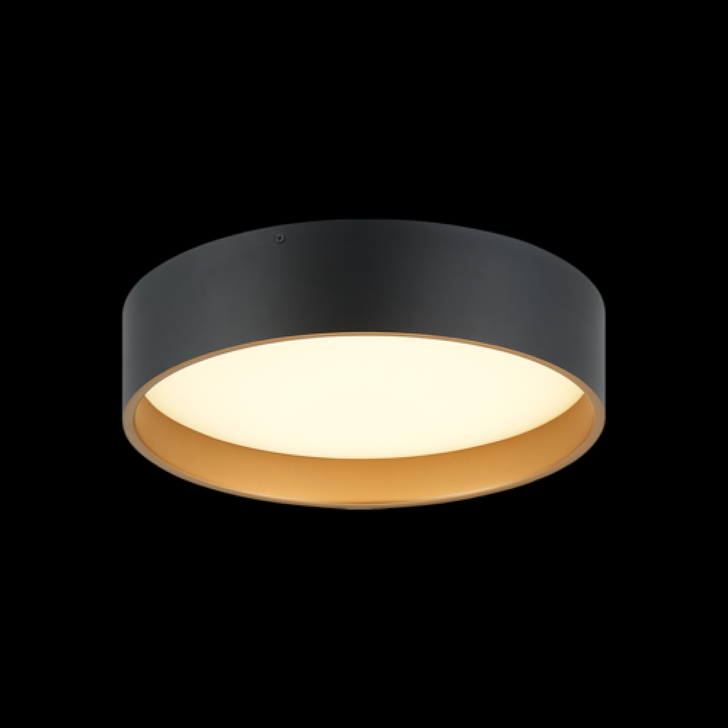 Novalee Flush Mount, 1-Light, LED, Matte Black, White Acrylic Shade, 15"W (M10115MB 3060NPH)