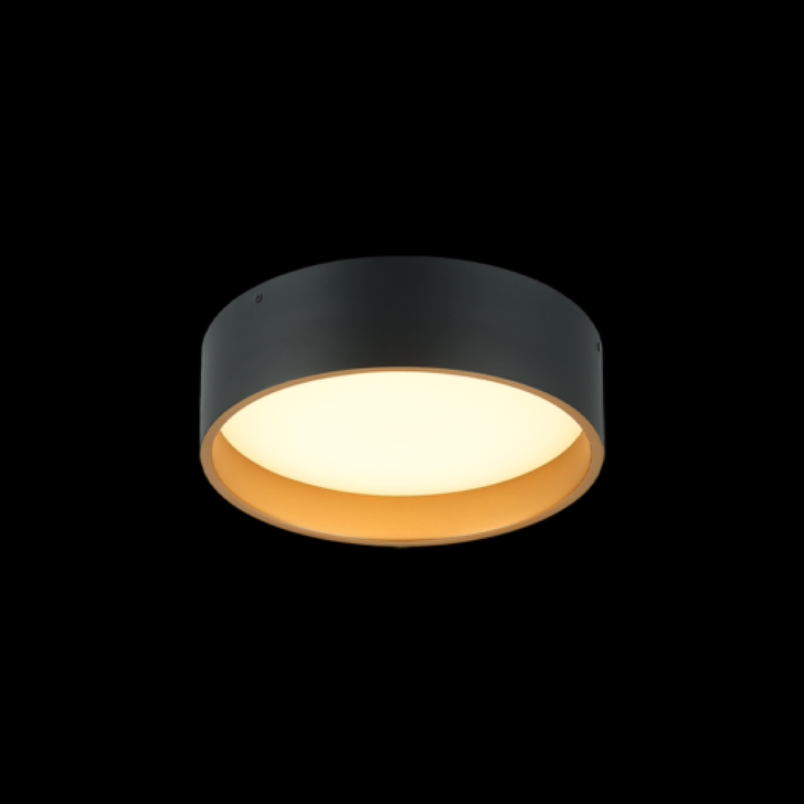 Novalee Flush Mount, 1-Light, LED, Matte Black, White Acrylic Shade, 12"W (M10112MB 3060NPF)