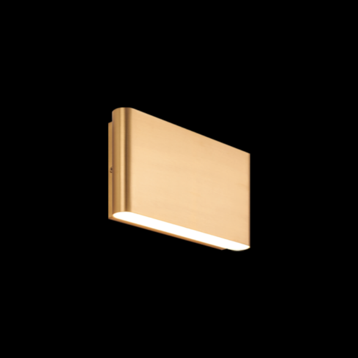 Beckett Wall Sconce, 2-Light, LED, Aged Gold Brass, 9.13"W (S06509AG 3060NPZ)