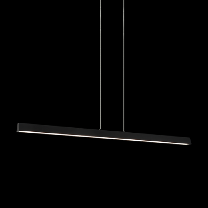 Isosceles Chandelier, 2-Light, LED, Matte Black, 45"L (C64945MB 3060NQC)