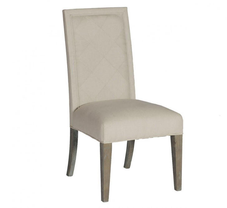 Verona Dining Chair, Burnished Oak, Sunbrella Linen Dove Fabric, 39.75"H (SCH-573-S300-F03 8021V9F)