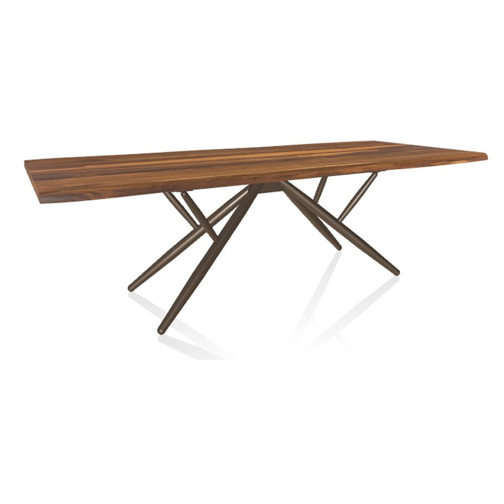 Bridge Table, Dark Brass, Walnut Top, 98.43"W (53.43 L006 M028 M328 8021VAR)