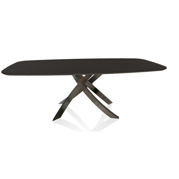 Artistico Table, Natural Silver, Charcoal Oak, 98.43"W (52.89 M326 L038 8021VAM)