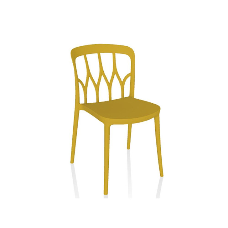 Galaxy Stacking Chair, Mustard Yellow, 33.07"H (34.59 Z009 8021W76)