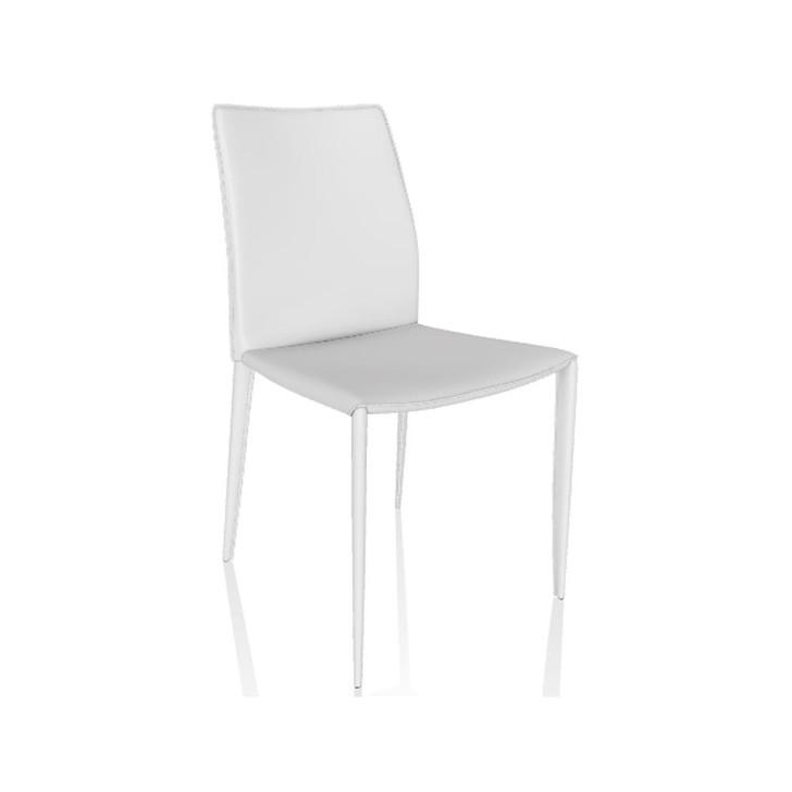 Linda Chair, White, White Frame, 35.83"H (04.26 Q429 8021W72)