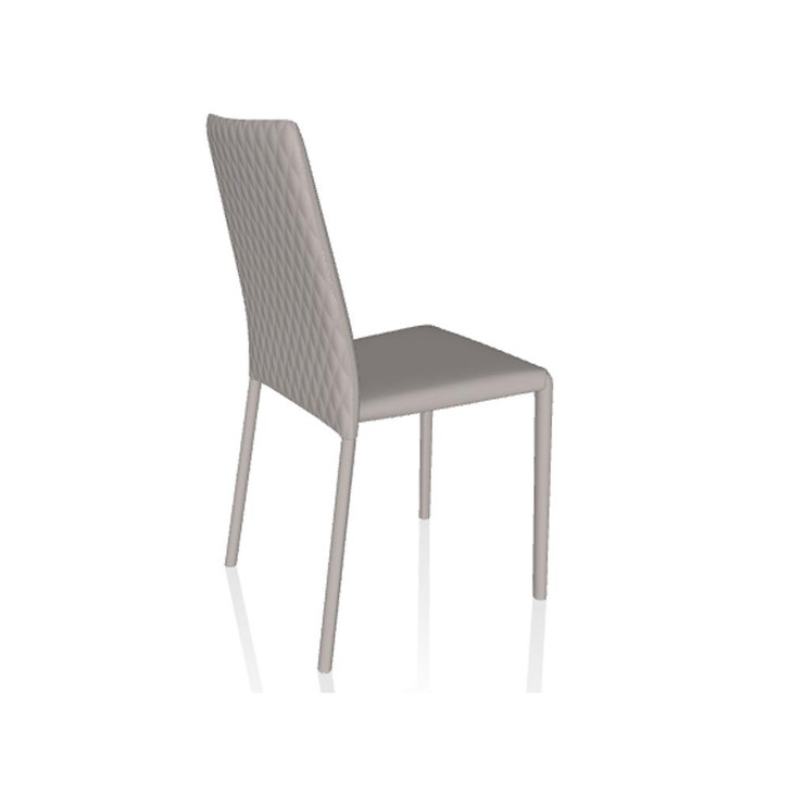 Malik Chair, Light Gray, Light Gray Frame, 37.8"H (40.07 TR516 QUILT 8021W7G)