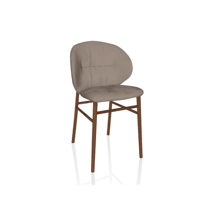 Drop Dining Chair, Dove Gray, Walnut Frame, 32.28"H (34.81 L006 TN003 8021W7C)