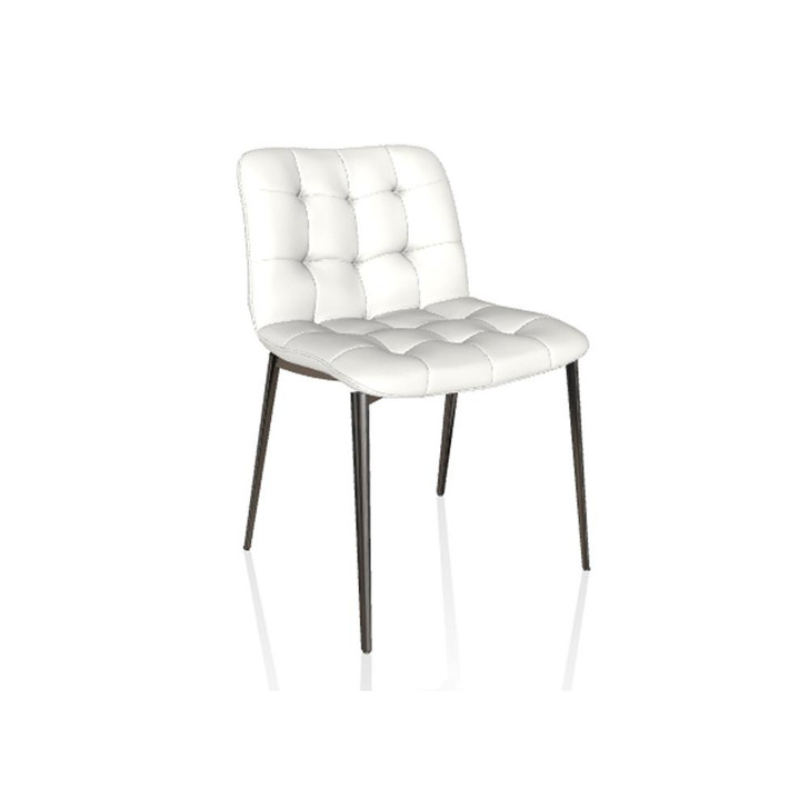 Kuga Chair, White, Natural Silver Frame, 31.89"H (40.38 M326 TR505 8021W7Q)