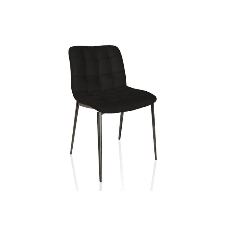 Kuga Chair, Black, Natural Silver Frame, 31.89"H (40.38 M326 TR504 8021W7P)