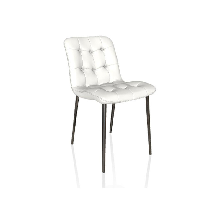 Kuga Slim Chair, White, Natural Silver Frame, 31.89"H (40.78 M326 TR505 8021W7Y)