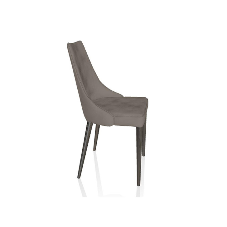 Clara Chair, Mink with Mink Piping, Natural Silver Frame, 35.83"H (40.90 M326 TN004T 8021W81)