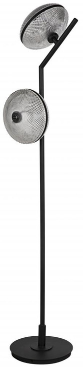 Gibson Floor Lamp, 2-Light, Matte Black, Clear Glass, 74"H (LAMP766MTB YUU6013GW7)