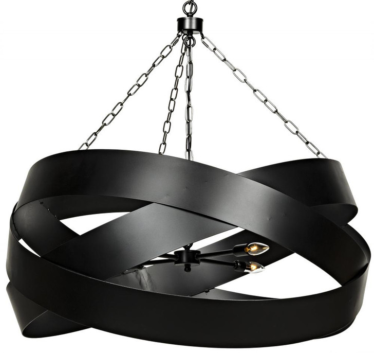 Orion Pendant, 4-Light, Matte Black, 38"W (LAMP517MTB YUU6013GXT)