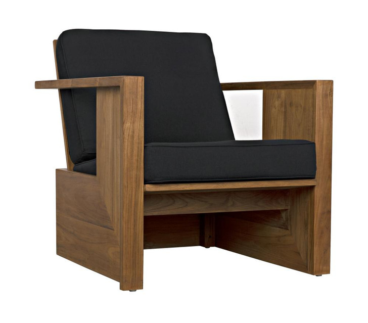Ungaro Chair, Natural, Black Cotton Fabric, 32"H (AE-219T YUU6013HW6)