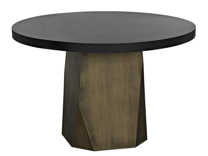 Eiger Table, Matte Black, Aged Brass, 47"W (GTAB585MTBAB YUU6013KUV)