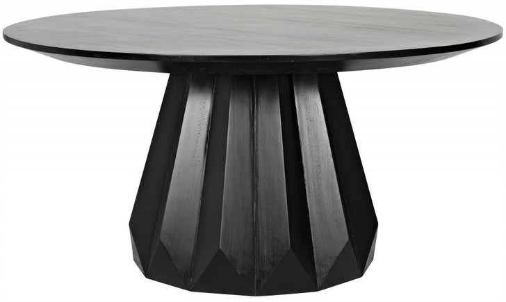 Brosche Dining Table, Hand-Rubbed Black, 60"W (GTAB550HB YUU6013KUH)