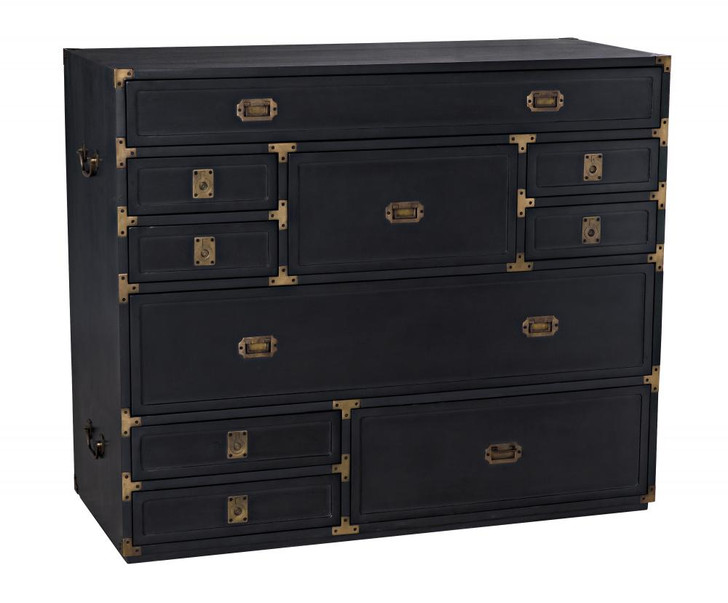 Charles Chest, 10-Drawer, Pale, 48"W GDRE249P, Noir GDRE249P YUU6013LUP