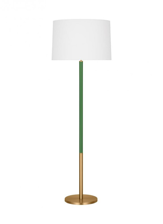 Monroe Floor Lamp, 1-Light, LED, Burnished Brass, 61.88"H (KST1051BBSGRN1 70735JN)