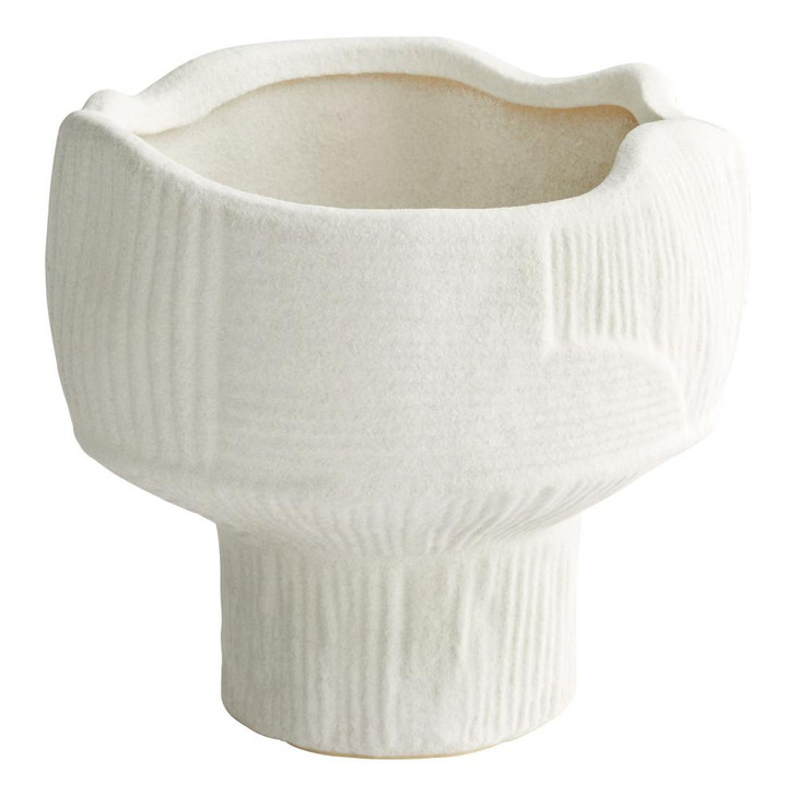 Astreae Pedestal Bowl, Small, White, Ceramic, 7.25"W (11467 MKMWK)