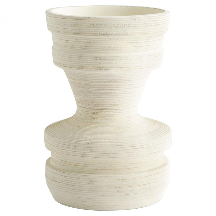 Taras Vase, Small, Latte White, Earthernware, 12"H (11559 MKMXX)