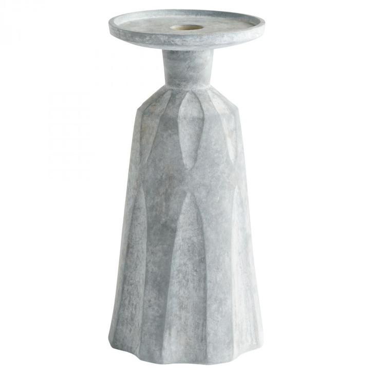Attalus Candleholder Designed by J. Kent Martin, Medium, Tapered Grey, Earthernware, 15"H (11563 MKMY1)