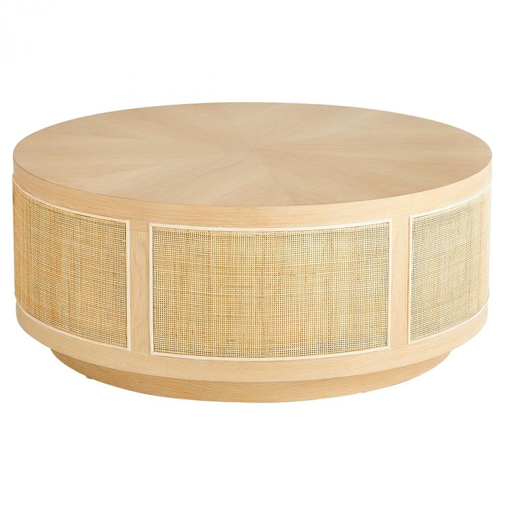 Lamu Coffee Table, Natural, Oak and Rattan, 44"W (11576 MKMYF)