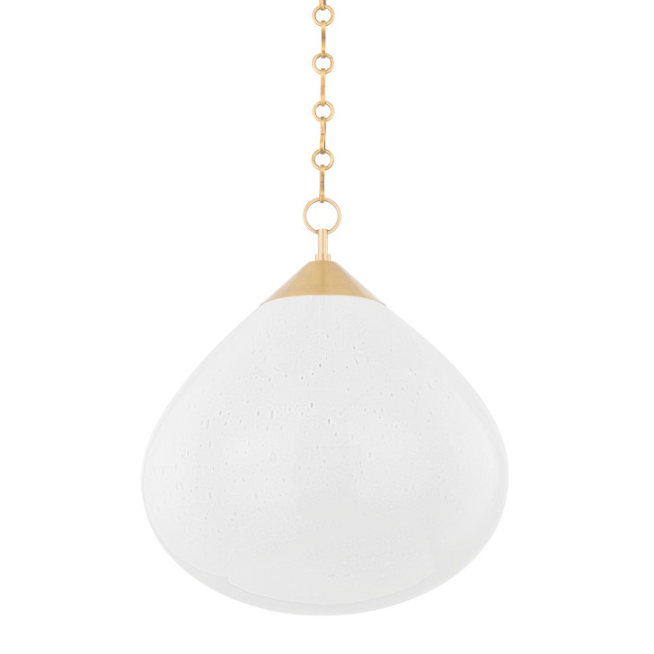 Semilla Pendant, 1-Light, Vintage Brass, 18"W (362-18-VB 95FD)