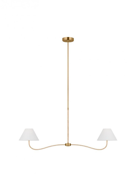 Laguna Linear Chandelier, 2-Light, Burnished Brass, 10.5"W (CC1712BBS 70736KX)