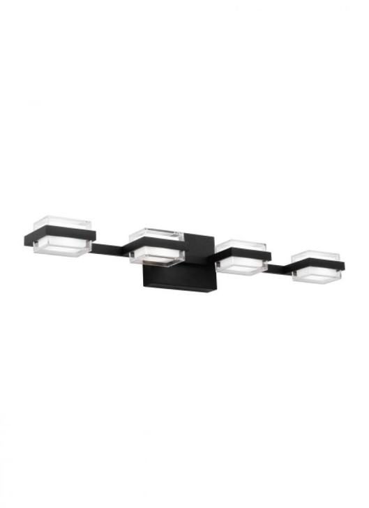 The Kamden Bath Vanity, 4-Light, LED, Nightshade Black, 31.4"L (700BCKMD4B-LED930-277 70PKG71)