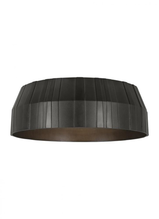 The Bling X-Large Damp Rated 1-Light Integrated Dimmable LED Ceiling Flushmount in Plated Dark Bronz, Visual Comfort & Co. Modern Collection CDFM18027PZ 70PKF88